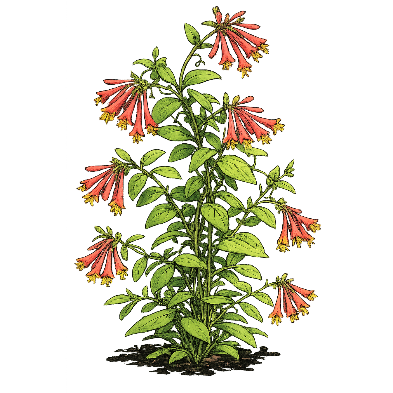 Coral honeysuckle - Lonicera sempervirens