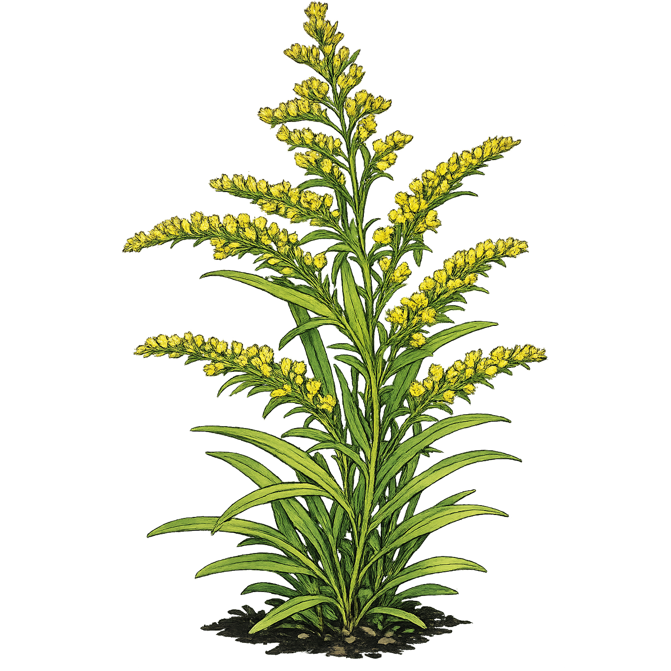 Narrowleaf goldenrod - Solidago angustifolia